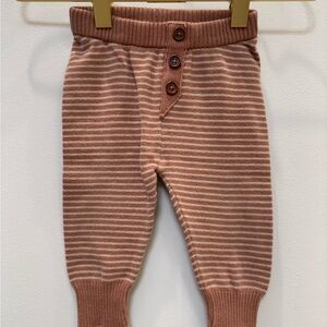 Cozy Striped Tan Kids Pants